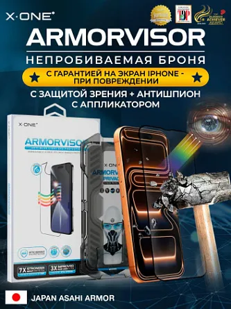 Бронепленка X-ONE Armorvisor Privacy 4rd - generation / фильтрация УФ излучения / защита зрения / Антишпион/ с установочным аппликатором