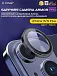 Сапфировое стекло на камеру iPhone 15/15 Plus X-ONE Camera Armor PRO - цвет Black / линзы / авиа-алюминиевый корпус