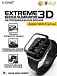 Непробиваемая бронепленка на часы Apple Watch 42 мм X-ONE Extreme Shock Eliminator 3D / черная рамка / установочный комплект