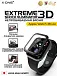 Непробиваемая бронепленка на часы Apple Watch 38 мм X-ONE Extreme Shock Eliminator 3D / черная рамка / установочный комплект