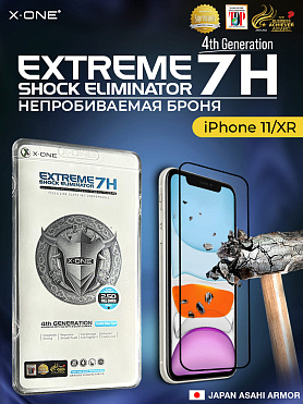 Непробиваемая бронепленка iPhone 11/XR X-ONE Extreme Shock Eliminator 4rd-generation