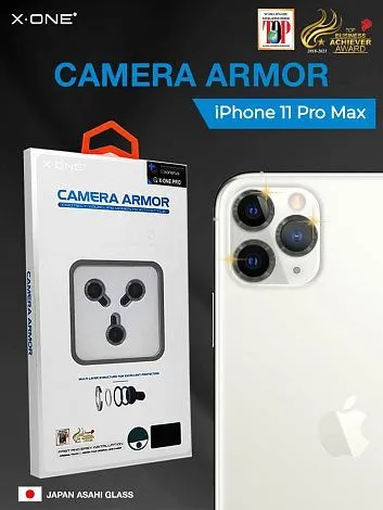 Сапфировое стекло на камеру iPhone 11 Pro Max/11 Pro X-ONE Camera Armor - цвет Dark Grey / линзы / авиа-алюминиевый корпус